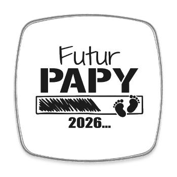 Zukünftiger Opa 2026 Geschenk, der bald Opa sein wird - Viereckiger Kühlschrankmagnet - Weiß - Vorne