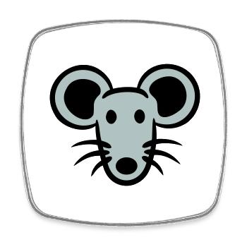 Mouse Mouse Cute Little Rat Rodent Friendly - Square fridge magnet - white - Front