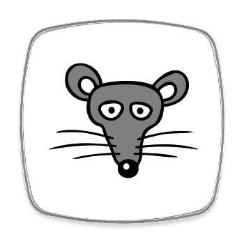 Mouse Mouse Cute Little Rat Rodent Friendly - Square fridge magnet - white - Front