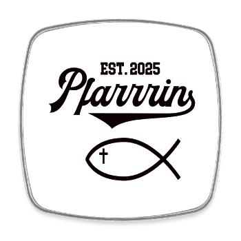 Pfarrerin est 2025 Fisch Symbol Christentum Kirche - Viereckiger Kühlschrankmagnet - Weiß - Vorne