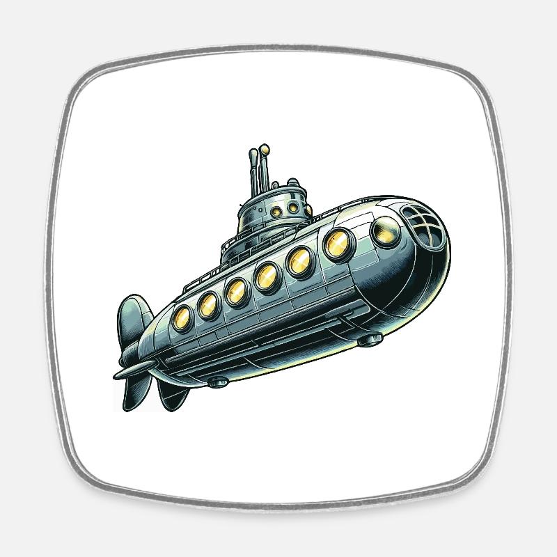 U-Boot junior - Viereckiger Kühlschrankmagnet - Weiß