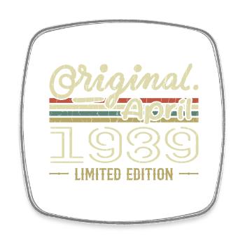 April 1989 36th Anniversary Gift April 1989 - Square fridge magnet - white - Front