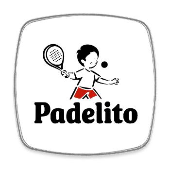 Padelito 3 - Viereckiger Kühlschrankmagnet - Weiß - Vorne