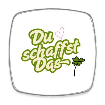 Du schaffst das - Viereckiger Kühlschrankmagnet - Weiß - Vorne