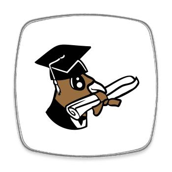 Deaf School Graduation College Certificate Certificate Certificate - Square fridge magnet - white - Front