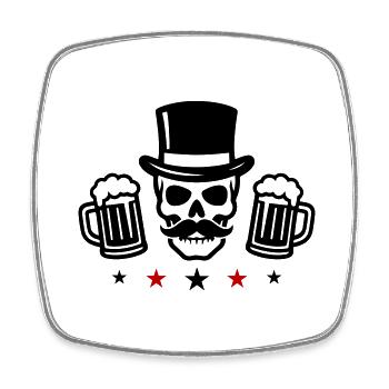 Groom Skeleton Jga Bière - Magnet carré - blanc - Devant