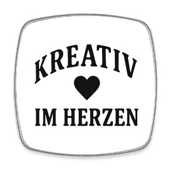 Herz Kreativ - Viereckiger Kühlschrankmagnet - Weiß - Vorne