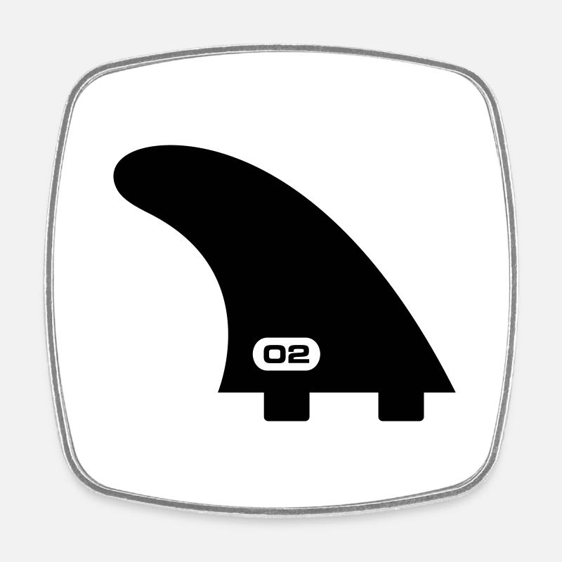 Aileron de surf – Conception offshore de 6 pieds - Magnet carré - blanc