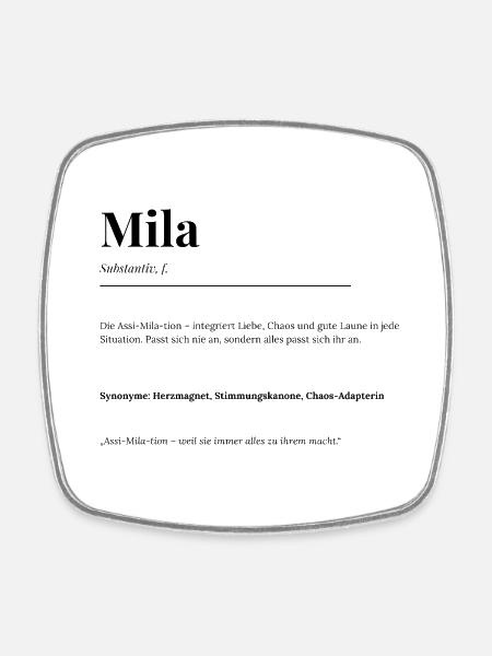 Mila - Viereckiger Kühlschrankmagnet - Weiß