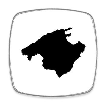 Mallorca - Viereckiger Kühlschrankmagnet - Weiß - Vorne