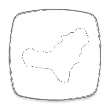 El Hierro - Viereckiger Kühlschrankmagnet - Weiß - Vorne