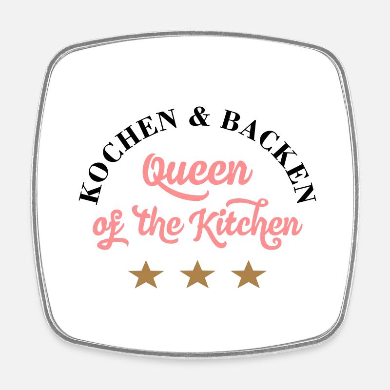 kochen - Viereckiger Kühlschrankmagnet - Weiß