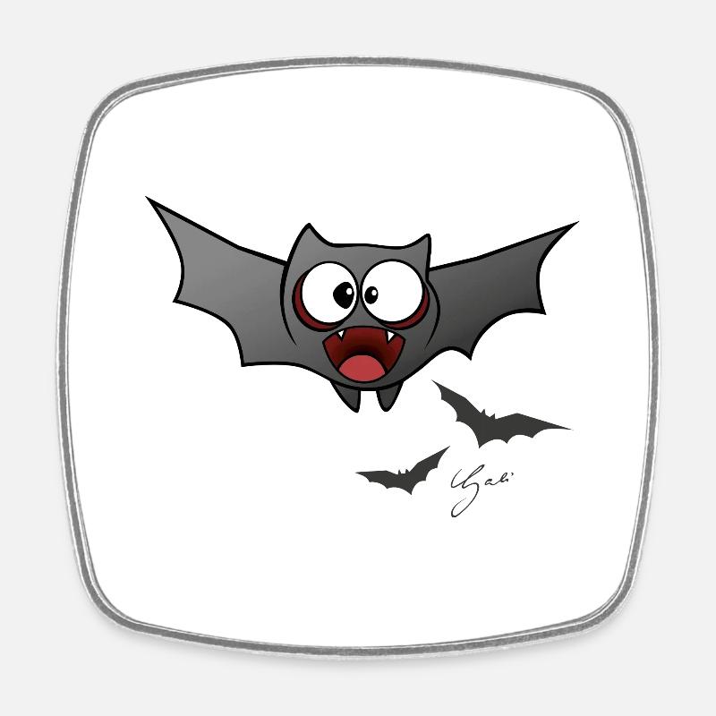 Bat - Square fridge magnet - white
