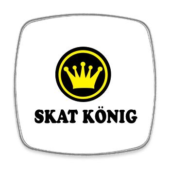 Skat - Viereckiger Kühlschrankmagnet - Weiß - Vorne