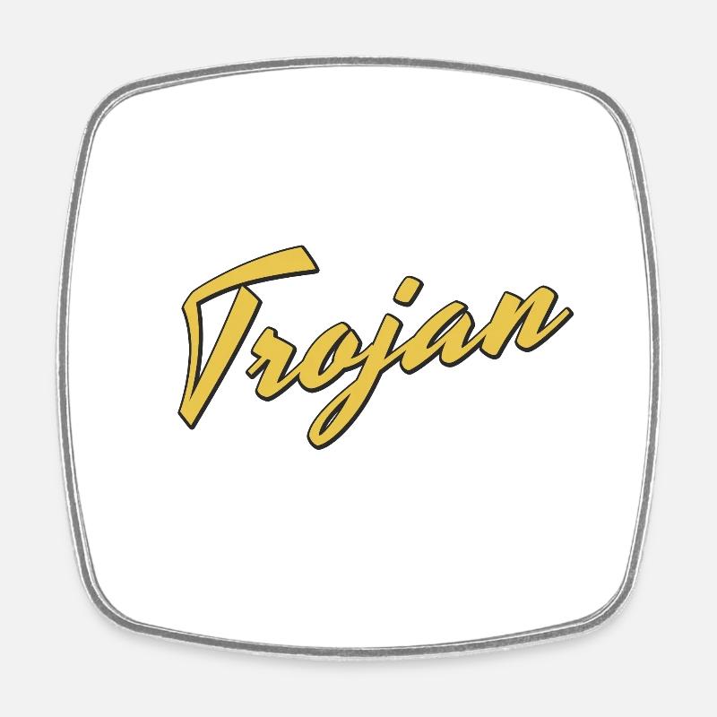 Trojan - Square fridge magnet - white
