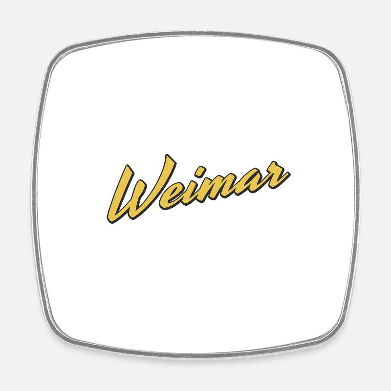 Weimar - Viereckiger Kühlschrankmagnet - Weiß