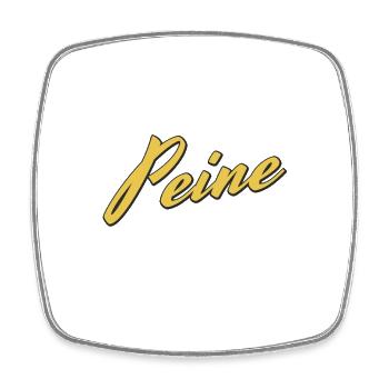Peine - Viereckiger Kühlschrankmagnet - Weiß - Vorne