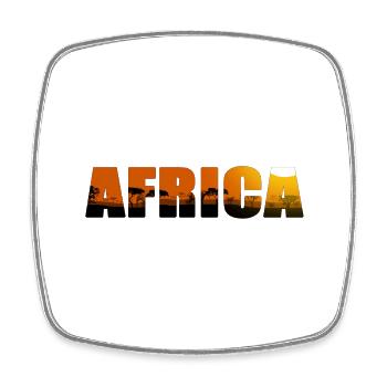 Africa Landscape Lettering - Viereckiger Kühlschrankmagnet - Weiß - Vorne