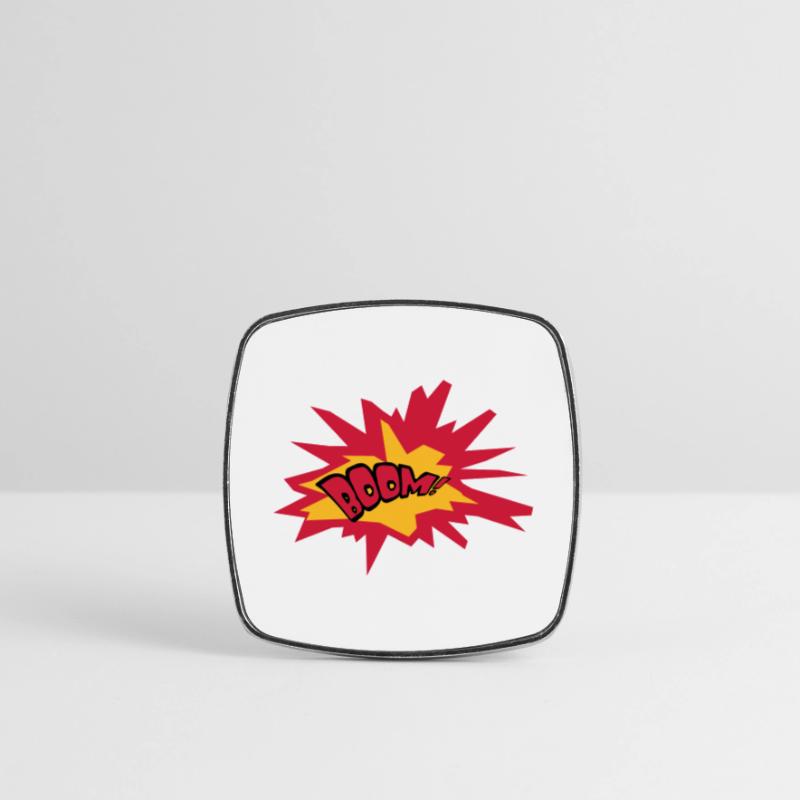 boom text fire flame hot tnt dynamite explode Square fridge magnet