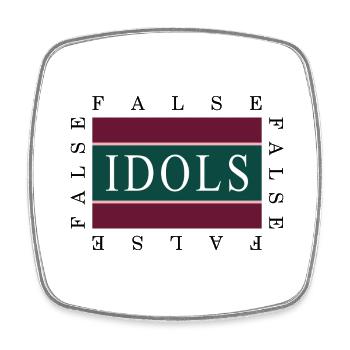 False Idols graphique - Magnet carré - blanc - Devant