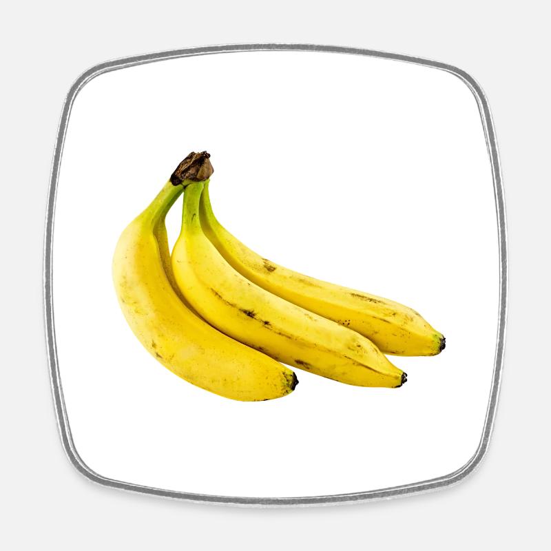 bananas - Square fridge magnet - white