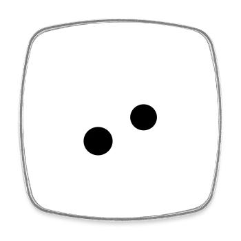 Augen - Viereckiger Kühlschrankmagnet - Weiß - Vorne