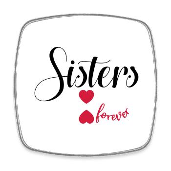Sisters forever - BFF Sisters forever - Square fridge magnet - white - Front