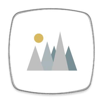 Berge - Viereckiger Kühlschrankmagnet - Weiß - Vorne