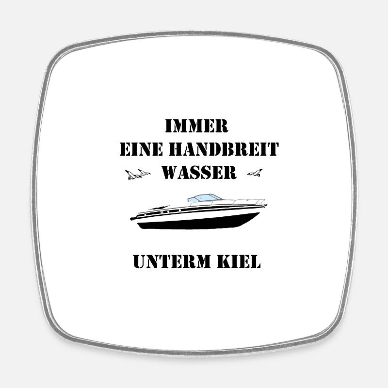 boat - Square fridge magnet - white