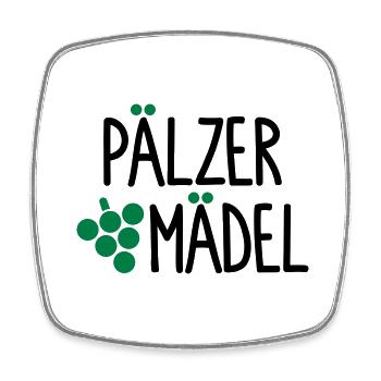 Pälzer Mädel - Viereckiger Kühlschrankmagnet - Weiß - Vorne