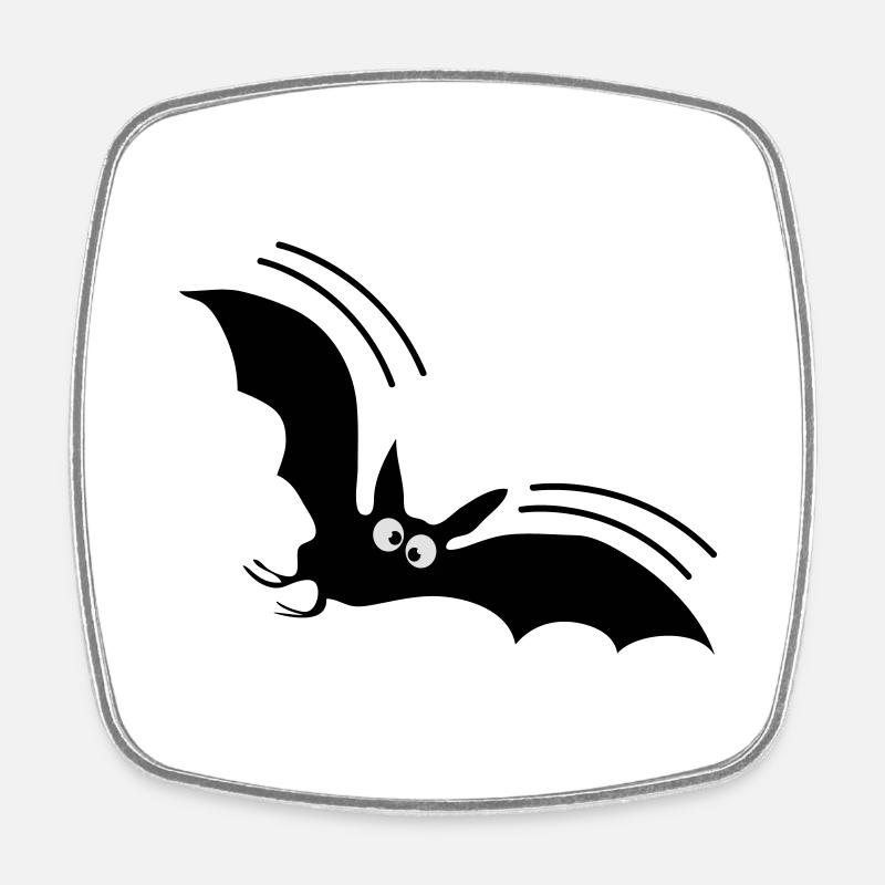 fledermaus - Viereckiger Kühlschrankmagnet - Weiß