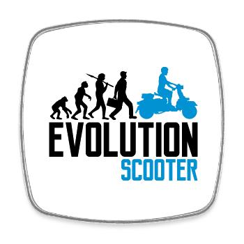 motor evolution elektroroller clipart elek - Viereckiger Kühlschrankmagnet - Weiß - Vorne