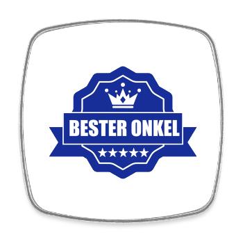 bester onkel - Viereckiger Kühlschrankmagnet - Weiß - Vorne