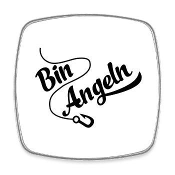angeln - Viereckiger Kühlschrankmagnet - Weiß - Vorne