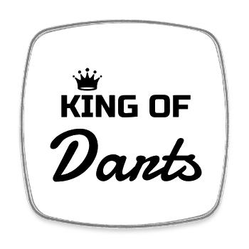 Darts - Target - Game - Sport - Fléchettes - Square fridge magnet - white - Front