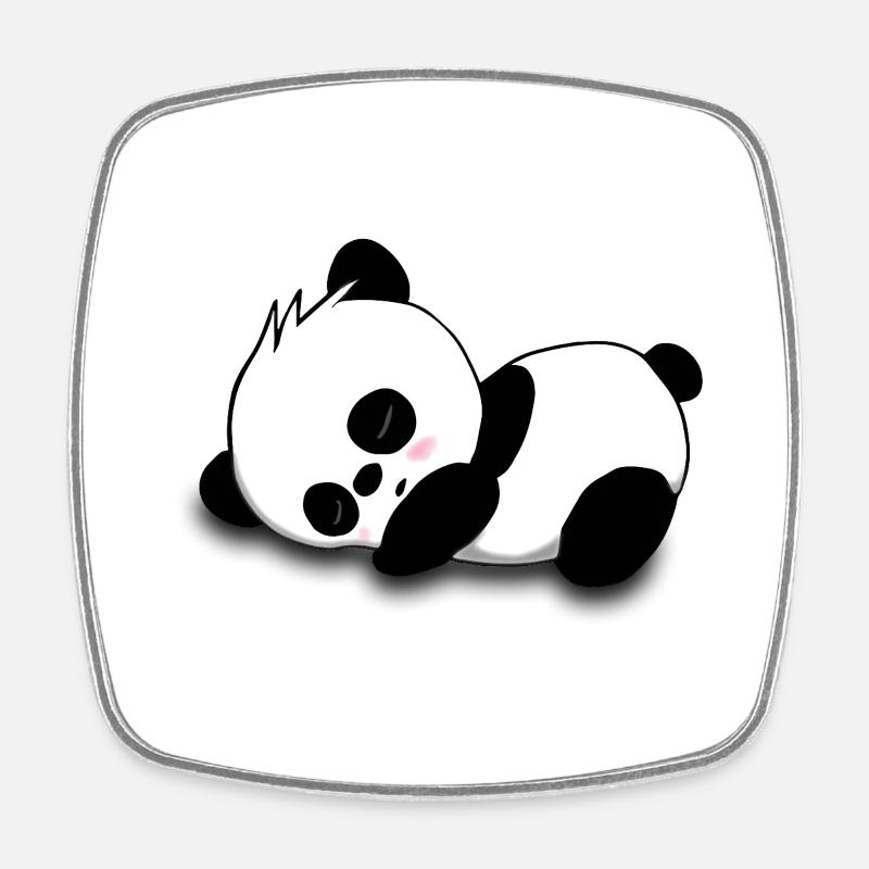 panda - Magnet carré - blanc