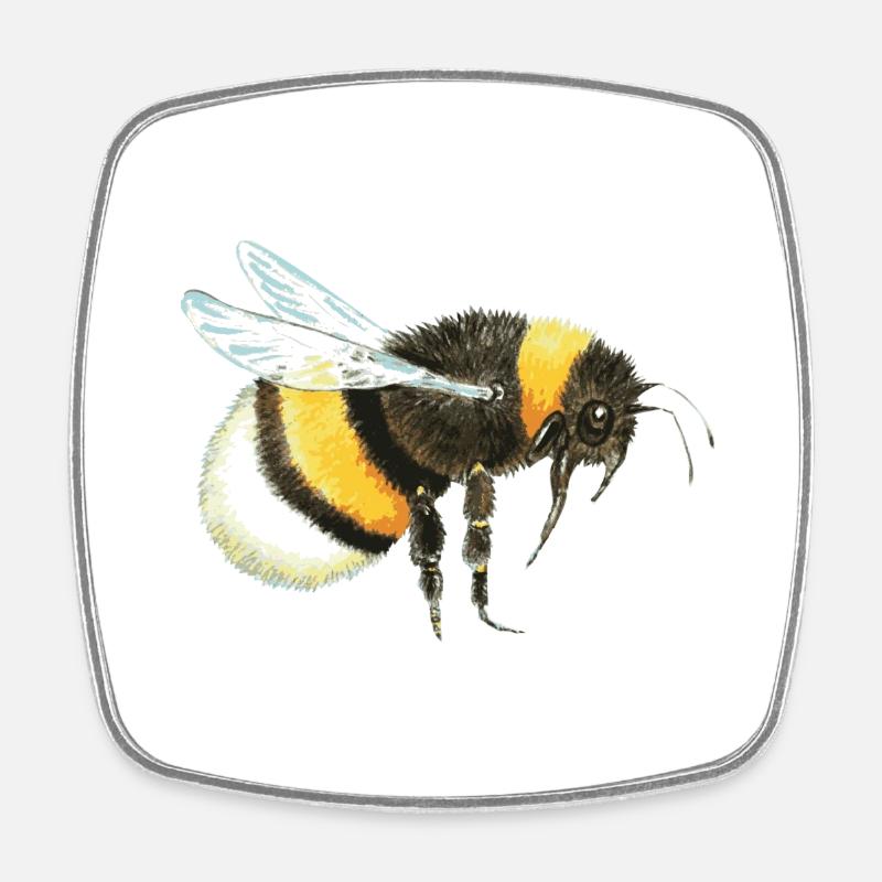 Hummel - Viereckiger Kühlschrankmagnet - Weiß