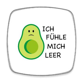 Avocado - Viereckiger Kühlschrankmagnet - Weiß - Vorne