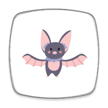 bat - Square fridge magnet - white - Front
