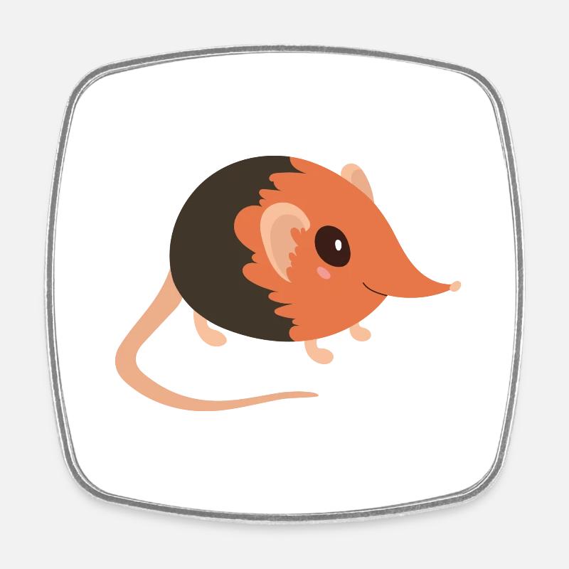 Elephant shrew - Square fridge magnet - white