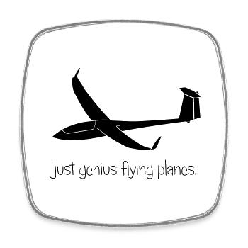 Glider glider flying glider pilot - Square fridge magnet - white - Front