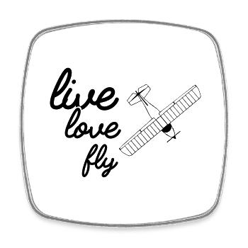 Ultralight aircraft UL Pilot Aircraft Airplane - Square fridge magnet - white - Front