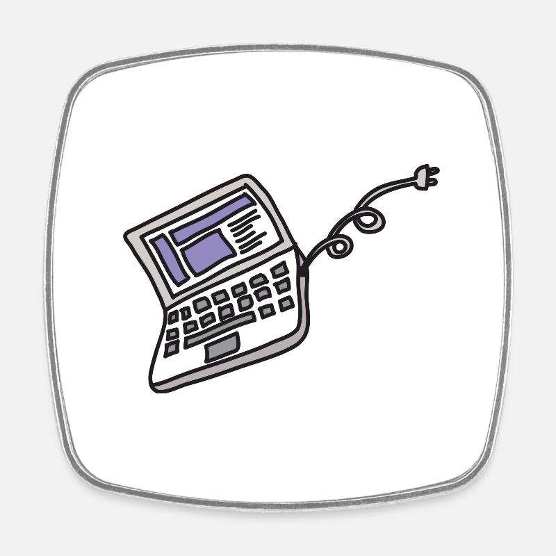 computer science - Square fridge magnet - white