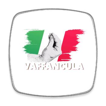 Vaffanculo Italienisch Italiener Italien Lustig - Viereckiger Kühlschrankmagnet - Weiß - Vorne