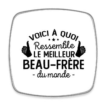 Le Meilleure Beau-Frère du Monde Cadeau - Magnet carré - blanc - Devant