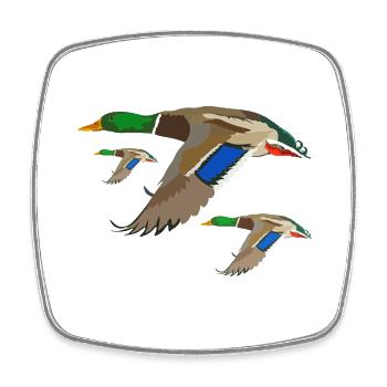Canard Canard Colvert pas seulement pour les chasseurs - Magnet carré - blanc - Devant