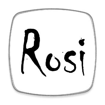 rosi - Square fridge magnet - white - Front