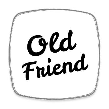 Old Friend - Viereckiger Kühlschrankmagnet - Weiß - Vorne