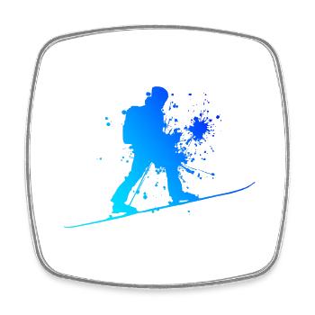 Ski Alpinisme Femmes Ski Tour Ski Ski De Randonnée - Magnet carré - blanc - Devant