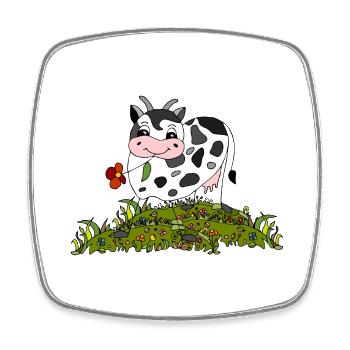 Cow - Square fridge magnet - white - Front